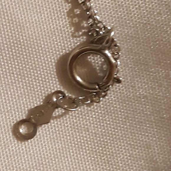 Diamond & Sterling Flower Necklace - Picture 2 of 3